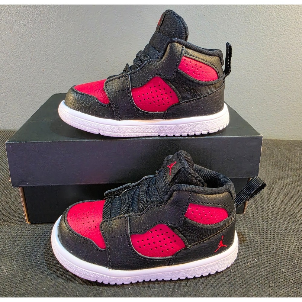 New Jordan Access (TD) Mid Top Toddler Sneaker Black/Red/White US 9C AV7944 006